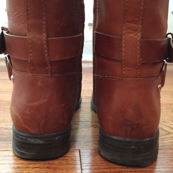 Enzo Angiolini Brown Leather Riding Boots - Picture 3 of 6